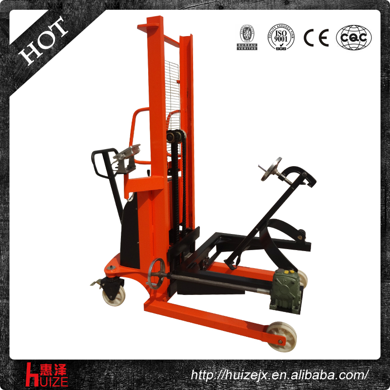 半電動(dòng)稱重油桶車（夾鐵桶，手搖翻轉(zhuǎn)倒料）